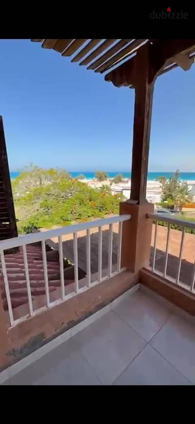 Villa for sale in Ghazala Bay, North Coast (Km 142). 500 sqm built-up area, 5 bedrooms, 6 bathrooms, second row from the sea on the highest point in t