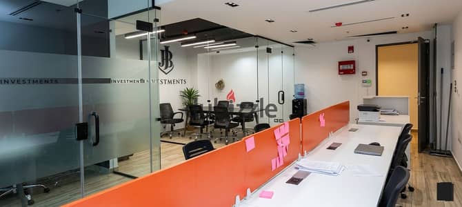 مقر إداري مميز 90م مكيف للإيجار وسط اكبر الشركات في اقوى لوكيشن ب Cairo Business Park التجمع الخامس