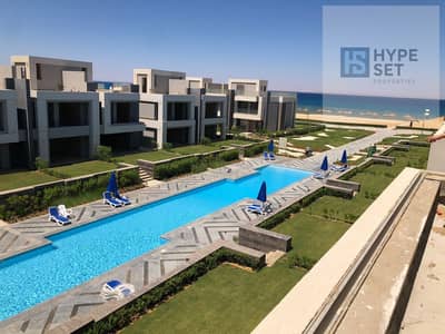 Ready to move chalet with a pool view Pay 20% and the rest over 6 years Located on the Sokhna Road Windmills Village a fully serviced resort