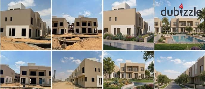 توين هاوس 327م بحمام سباحة خاص استلام فوري خصم كاش قوي في كمبوند روسيل Rosail Compound أمام بوابة 6 مدينتي بسعر شقة