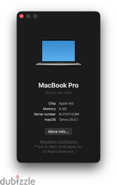 Macbook Pro M2 Touch Bar
