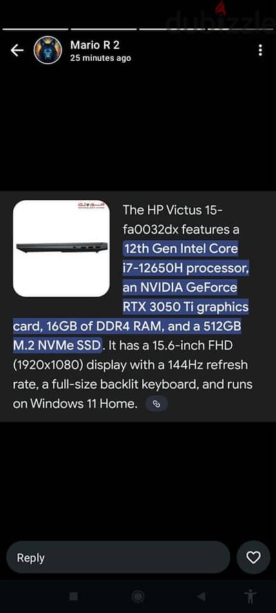 The HP Victus 15-fa0032dx