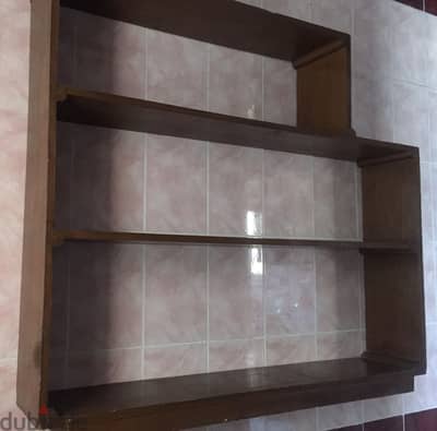 مكتبة جديدة خشب طبيعي عرض 120 /ارتفاع 100 / عمق 21