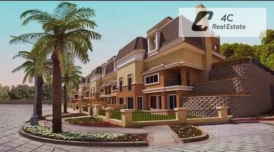 اس فيلا استلام فوري بفيو لاندسكيب وفيلات ريسيل بأقل من سعر السوق 4 غرف وغرفة مربية في Sarai S2 التجمع الخامس بجوار مدينتي للبيع