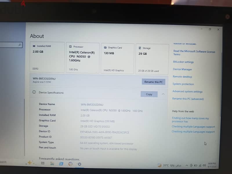 lap acer 6