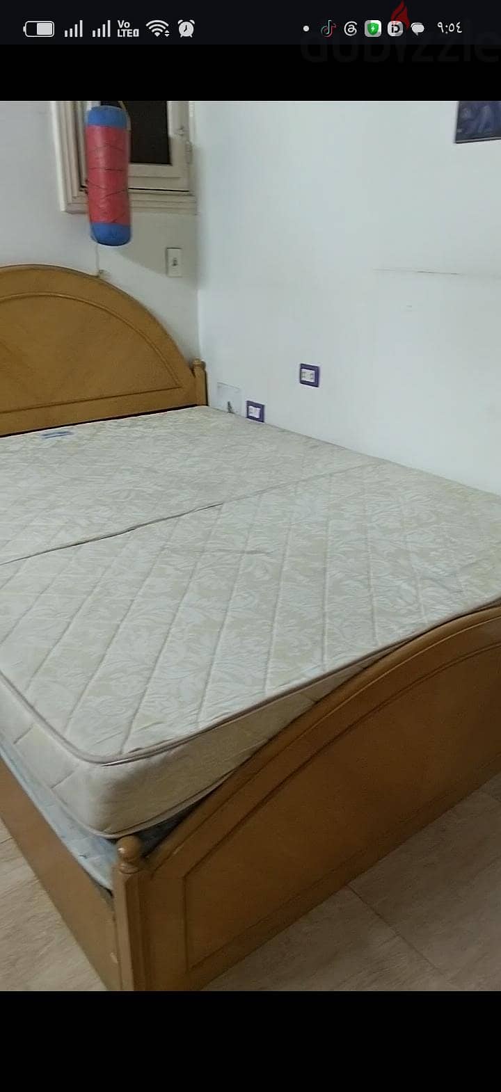 سرير خشب زان ارو عمولة 1