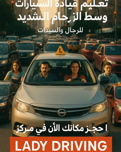 مركز Lady Driving لتعليم فن القيادة وسط الزحام الشديد محافظة الجيزة