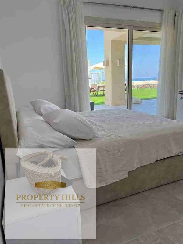 Fully finished Chalet for Sale in La Vista – Viewing Available Anytime – Sea View  Unit Type: Chalet  Area: 150 sqm  Garden Area: 60 sqm  Finishing: Fully finished  Viewing: Ready anytime   Village Features:  Direct sea view  Modern designs with high-qual