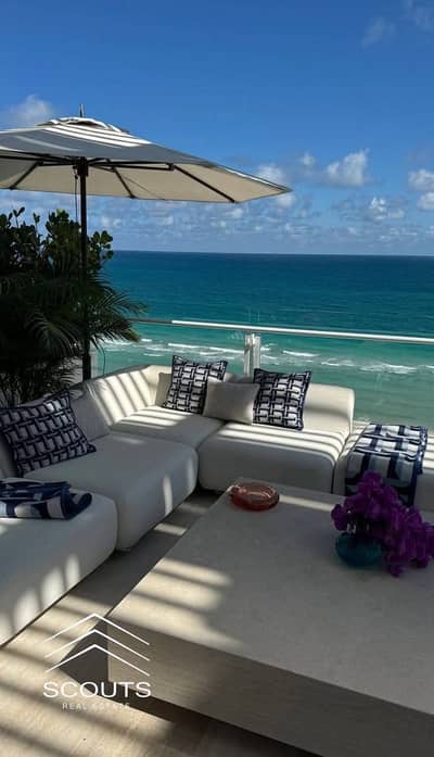 Hotel studio for sale fully furnished and equipped with AC'S first row on sea immediate occupancy hotel management prime location next rixos elalamein