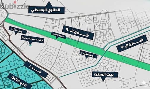 امتلك شقة 140م  على شارع التسعين في العبور