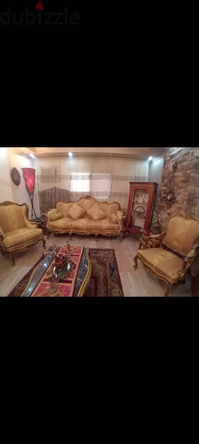 صالون مدهب خشب زان احمر