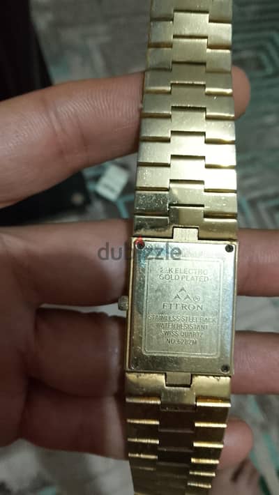 ساعة سويسرية ماركة بروتن QUARTZمطليه بالذهب