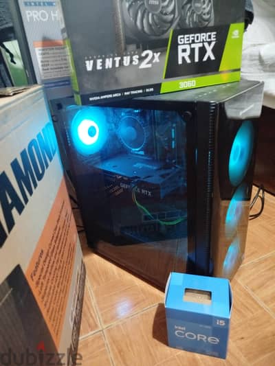 gaming PC rtx 3060 12g oc مع i5 12400f