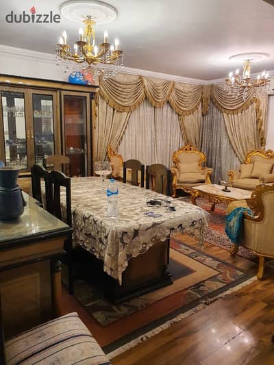 Furnished apartment for rent in an upscale location in Nirco Zahraa Al-Maadi, Fifth District, near Hashem Allah Al-Kafrawi Bridge, close to the technological village and near all services and transportation.
