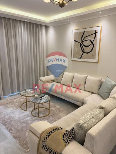 Furnished garden apartment with super lux finished for rent in Lake View Residence