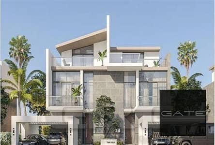 the lowest price for a twin house with a double view overlooking the landscape and lagoon in Al Salam Compound. "