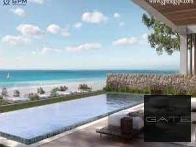 Standalone villa for sale at the lowest resale price in Azha Al Sahel, direct lagoon and sea view, fully finished with kitchen and air conditioning.