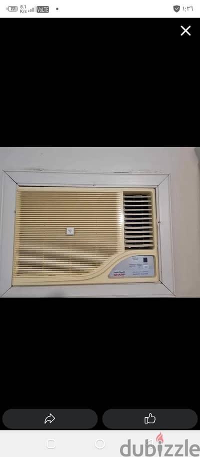تكييف شباك شارب 1ونص شحنه بلاده بريموت