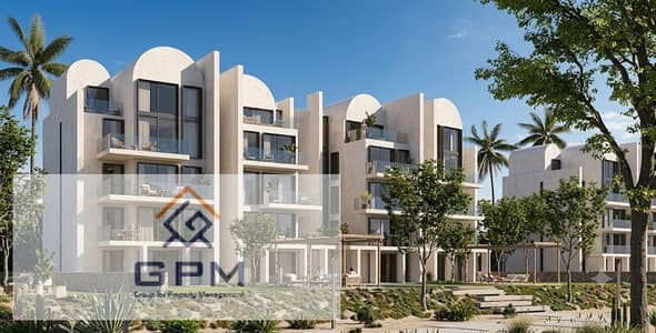 Ground Chalet for Sale with 180 m Garden in Salt North Coast  Sea View & First Row on the Pool