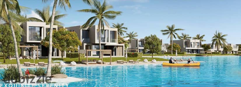 شاليه اطلالة البحر مباشرة - متشطب + بالتكييفات - بالتقسيط على 10 سنوات في ازها - Azha  - راس الحكمة - الساحل الشمالي
