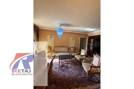 Fully furnished, air-conditioned apartment for rent on Makram Ebeid Main Street. 3 bedrooms and 2 bathrooms.