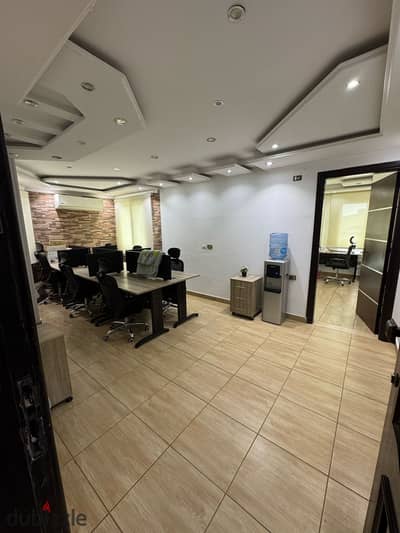 Distinctive administrative headquarters 170 m finished fully air-conditioned for rent at the strongest location in Sama Towers on the ring road