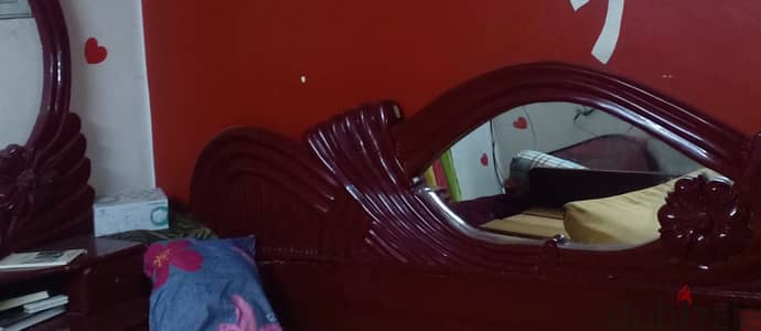 غرفه نوم عموله دولاب درف وسرير ١٦٠ وتسريحه