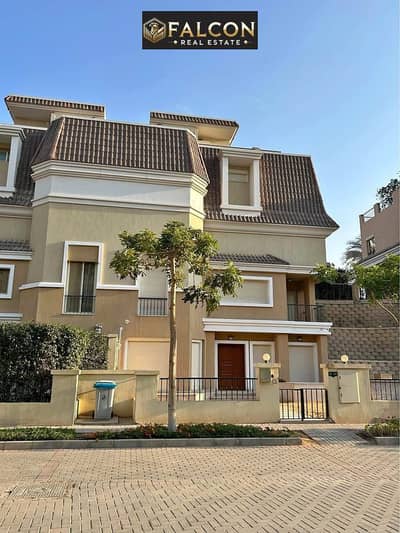 امام مدينتي مباشره بمساحه 206 متر خصم بيوصل لنص السعر = 8 مليون , فيلا ( 3 أدوار ) في سراي sarai New Cairo
