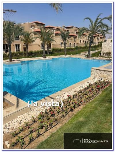 Middle classic townhouse with swimming pool view for sale at the lowest price in the market in La Vista City in the heart of the New Administrative