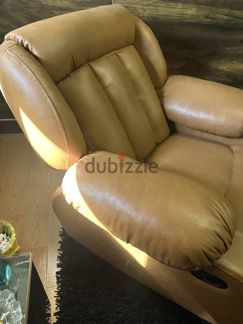 Brown learher lazyboy 3