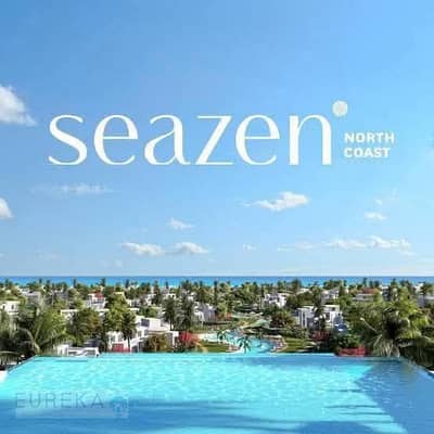 challet at seazen north coast sea and lagoon view 2 bedroom and 2 bathroom fully finished with Ac's and kitchen cabinets down payment and installments