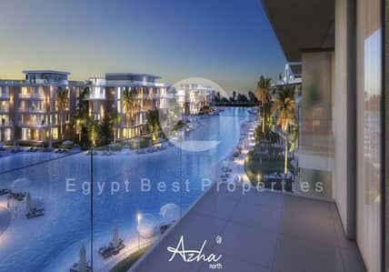 امتلك اخر شاليه 2 غرف صف اول ع البحر واللاجون كامل التشطيب بالتاكيفات  بأقل سعر وقسط على 10 سنين