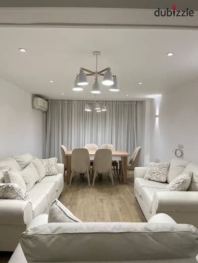 Apartment for rent furnished in Al-Rehab in first occupancy condition
