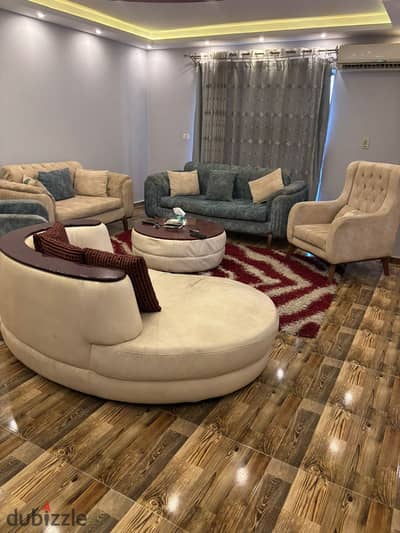 A modern furnished apartment with special finishes in the new fifth phase of Al Rehab City