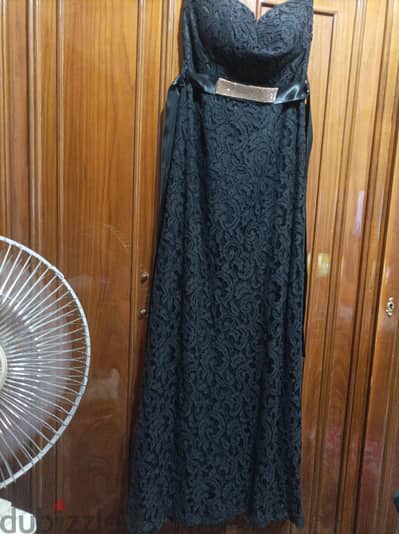 فستان سواريه اسود طويل