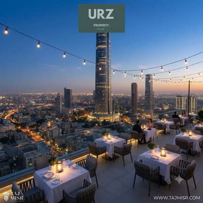 Restaurant for sale in Taj Tower, New Administrative Capital, directly facing the Iconic Tower with open panoramic views of the Green River from 200m