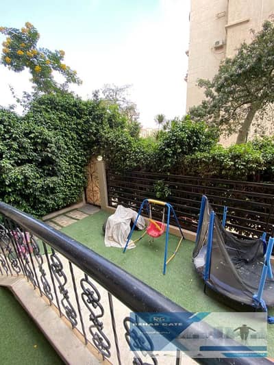 Ground floor apartment with a garden for sale in Al-Rehab, 122 square meters, with a 60 square meter garden, special finishes at a bargain price