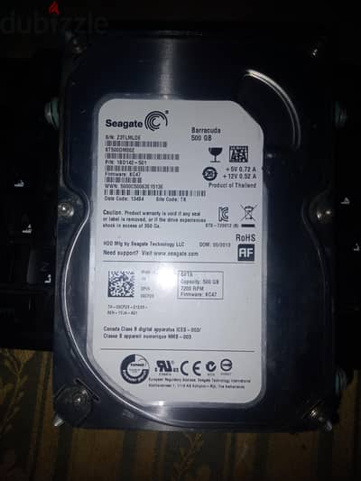 ​هارد ديسك Seagate Barracuda  500GB - سرعة 7200 RPM - بحالة ممتازة