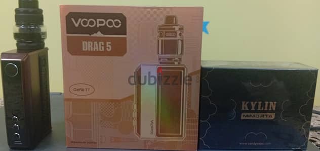 drag5 kit+tank kylin mini v2+بطاريتين