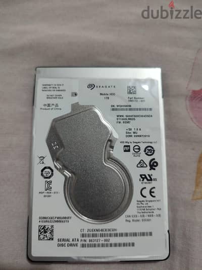هارد لاب توب Seagate 1TB بحالة الزيرو