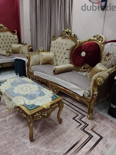 طقم صالون مدهب