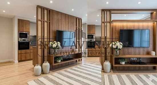 Fully Furnished Apt offers excellent space distribution and premium finishing ready-to-move-in and located in the highly sought-after North Lotus