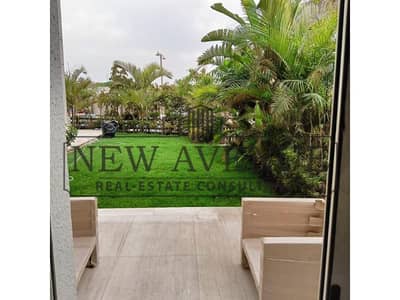 Ready to move fully finished Ground Apt with a garden overlooking greenery in Cairo Festival City (CFC) New Cairo developed by Al-Futtaim