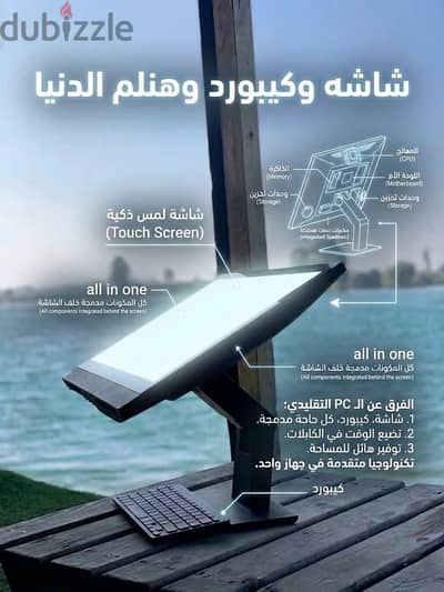 الكل في واحد تاتش سكرين Dell  شاشة عملاقة 24بوصة