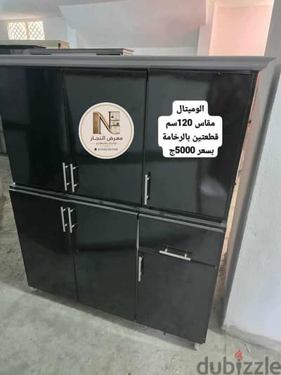 المطابخ الالمونتال والخشب قطعتين بالرخام مقاس 120 من 4500/6500