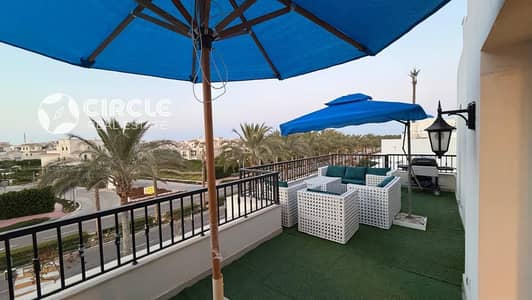 شالية ١٥٩م بتشطيب كامل بموقع مميز Prime Location للإيجار في قرية مراسي اليونانية الساحل الشمالي Marassi Greek Village قريب من الشواطئ المميزة