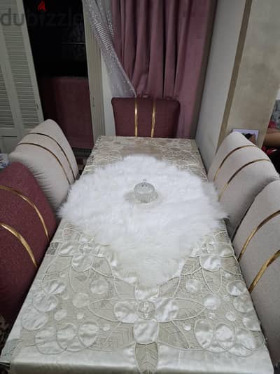 سفرة  متر و نص 6 كراسي استعمال نضيف جدا