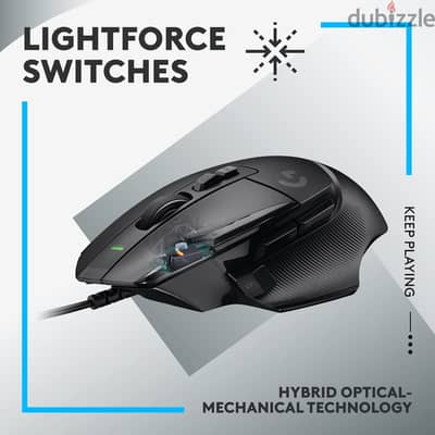 Logitech G502 X Gaming Mouse - LIGHTFORCE Hybrid Optical-Mechani