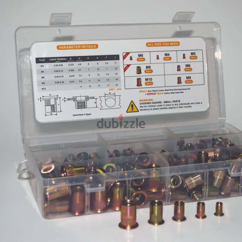 Rivet Nut Kit 250 Pieces | FERO 4