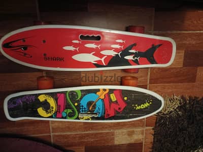 skate board like new السعر للقطعتين
